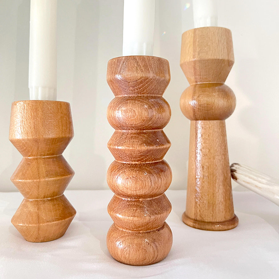 Natural Wood Candleholder